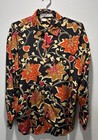 Vintage Kikit Maurice Sasson Silk Men’s S Artsy Botanical Shirt (altered Sleeve) — photo 1