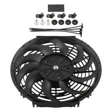 12 inch Universal Fan for Radiator System 240W 2250RPM 10 Blades Black Design