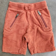 Hanna Andersson Slim Sweatshorts In French Terry in Amber Wood Size 85 cm  2T