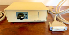 Data Transfer Switch 2 Way Vintage Parallel Printer 25 Pin Port with Two Cables