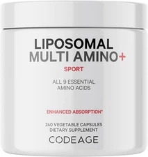 Codeage Multi Amino+ BCAA & EAA Supplement, All 9 Essential Amino Acids,... 