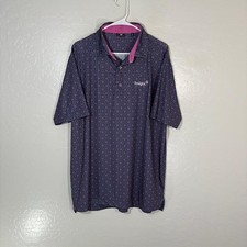 FootJoy Polo Shirt Mens Large Purple Insight Graphic Golf Performance Stretch
