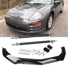Black For 00-05 Mitsubishi Eclipse Front Bumper Lip Splitter Spoiler Body Kit Black For 00-05 Mitsubishi Eclipse Front Bumper Lip Splitter Spoiler Body Kit