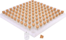 Maxmau 100 Count Small Glass Bottles with Corks,5Ml Tiny Vials Clear Mini Jars W