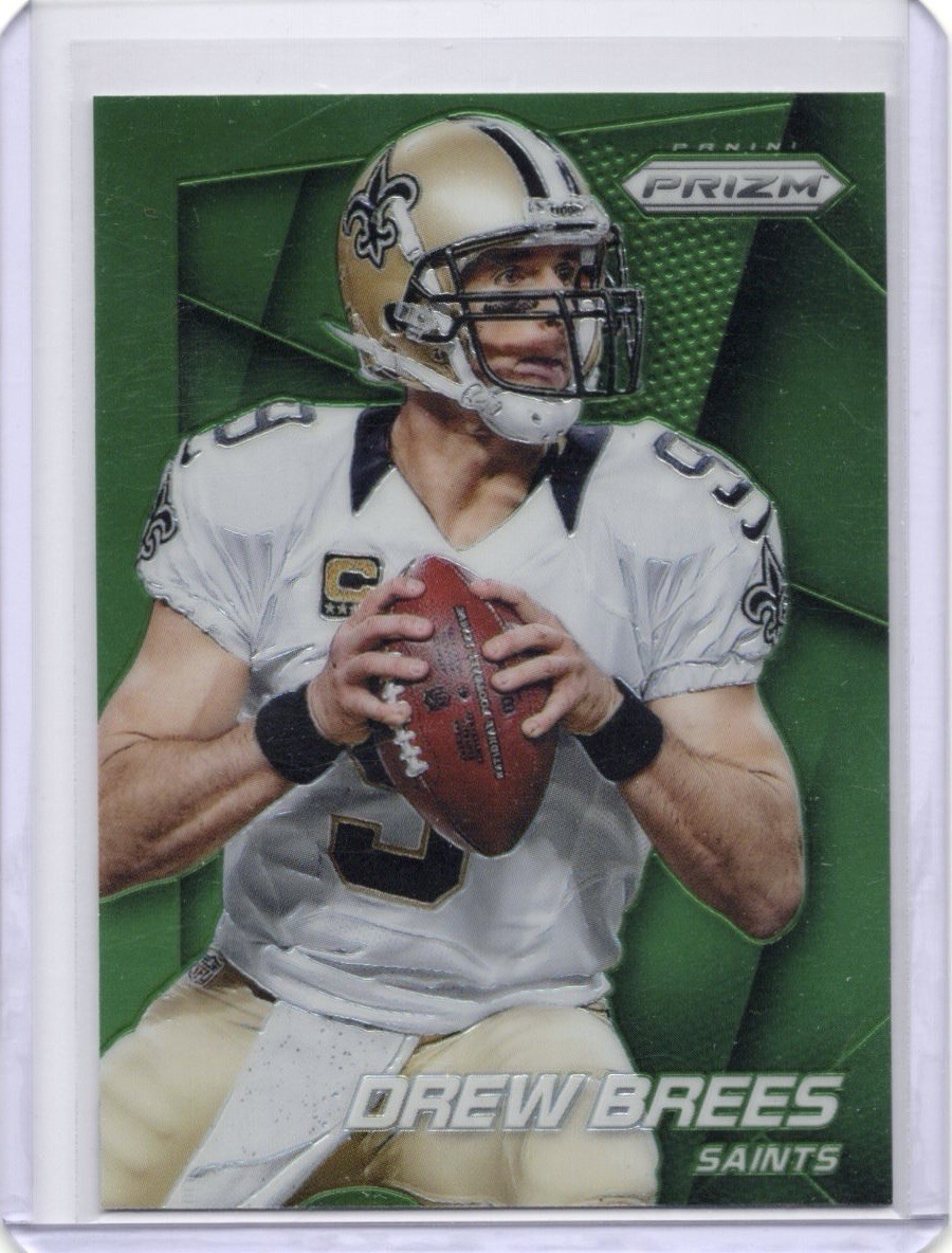 2014 Prizm Football Drew Brees Green Refractor
