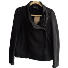 Chaqueta corta de motociclista Vero Moda cepillada Katrine negra cremallera asimétrica XS 10248669