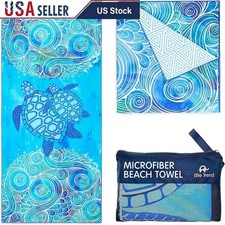 Quick Dry Microfiber Beach Towel Sand Free Travel Towel Compact Easy Pack New