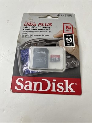 SanDisk 16GB Ultra Plus SDXC UHS-I Memory Card 