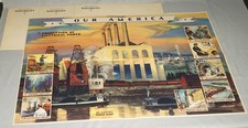 1942 COCA-COLA OUR AMERICA PREMIUM POSTERS SET OF FOUR - ELECTRICITY