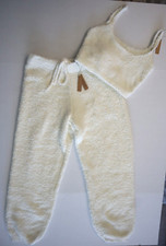 Skims Women's Sz L/XL Bone/Ivory Cozy Knit Joggers Cropped Camisole Set 130