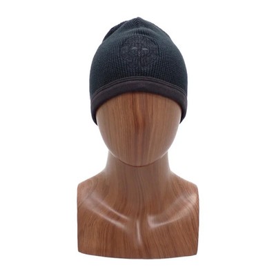 CHROME HEARTS 90s Thermal Beanie Knit Cap Cotton Black Unisex ISY