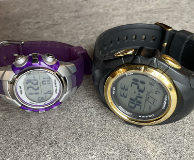 Pair Of Marathon Digital Watches Mens And Womens Watches Both Run Great Bin P