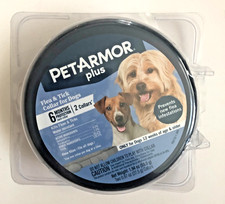 Pet Armor Plus Flea Tick Collars Dogs Water Resistant One Size Fits All 6 Months