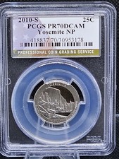 2010 S Flag Clad Yosemite National Park Quarter PR70DCAM PCGS