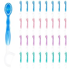 5 in 1 Disposable Mini Toothbrushes Travel Size with Toothpaste, Floss, Pick ...
