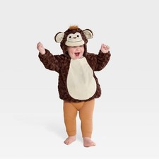 Hyde And EEK Boutique Plush Monkey Costume Infant 6-12 Months Brown Halloween