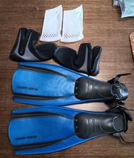 Mares Plana Avanti Fins Size Large Diving Snorkeling Open Heel