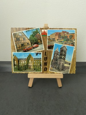 Vintage Postkarte Lund, Multiview, Schweden, Stadt, Architektur