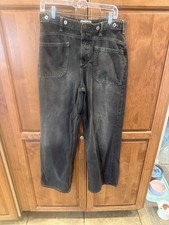 Free People We The Free Women  s Jeans Size 29 Gray Button Fly Baggy Excellent