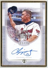 Chipper Jones 2017 Topps Certified Gold Frame Autograph Card #TCA-CJ 21/25