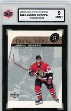 2002-03 Upper Deck Jason Spezza Graded Young Guns Rookie Card #443 KSA 9.0