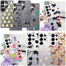Cute Animals IMD Tech Cover For Samsung Galaxy S24 FE S23 S25 S26 S22 Phone Case