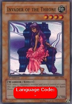 YuGiOh Invader of the Throne (V.2) MRL-EN026 Super Rare Englisch Played unl.