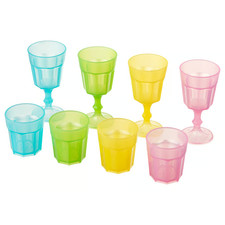Ikea DUKTIG 4 Mini Cups and Goblets Kid's Pretend Play - New