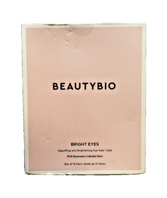 BeautyBio Bright Eyes Depuffing And Brightening Eye Gels - Box Of 15 Pairs NIB