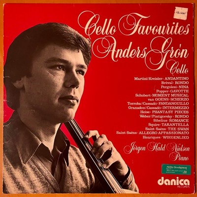 ANDERS GRON Cello Favorites  DANICA CLASSICAL STEREO 1982 LP  SCARCE  VG+