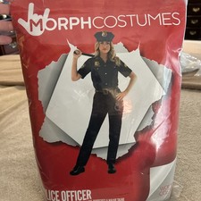Police Officer Women Costume Ladies Cop Uniform with Hat Accessories Size XL