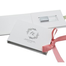 Personalized White Paper USB Case Packaging-Handmade Custom Logo Paper USB Box