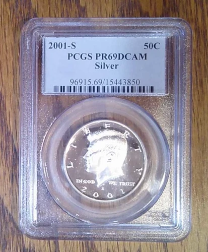 2001-S Proof 90% Silver Kennedy Half Dollar PCGS PR69DCAM (850)