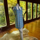 Vintage 60s 70s Jodeen Ann Tresnak Mod Retro Schoolgirl Shift Dress Size Small
