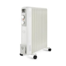Image of Electric Oil Filled Heater Radiator 11 fin Portable Home Office Thermostat 2500W