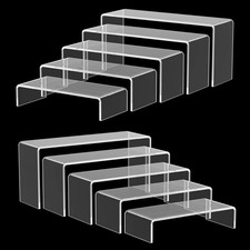 5pcs, Acrylic transparent display rack, multi-function storage rack, cosmetics