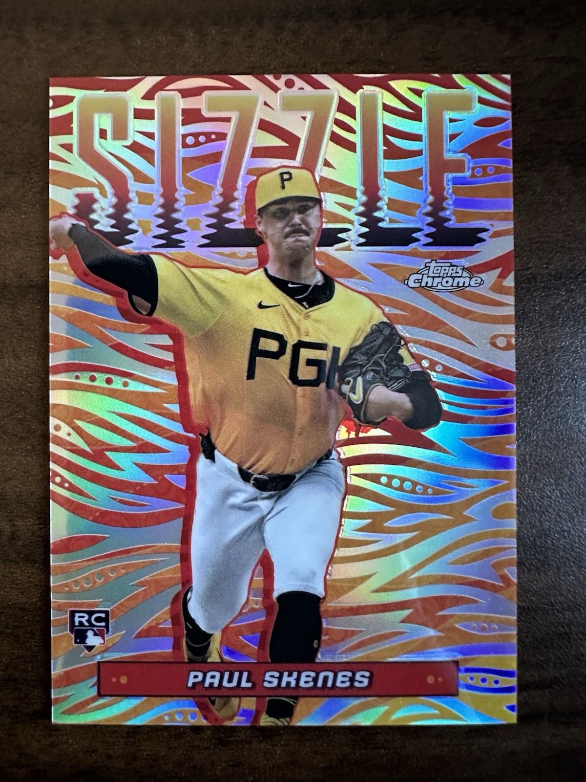 PAUL SKENES 2024 TOPPS CHROME UPDATE #SIZ-1 ROOKIE SIZZLE RC PIRATES SP