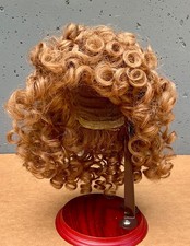 Beautiful Vintage Brown Curly Wig For Antique Doll-Would Fit 10 Inch Doll Head