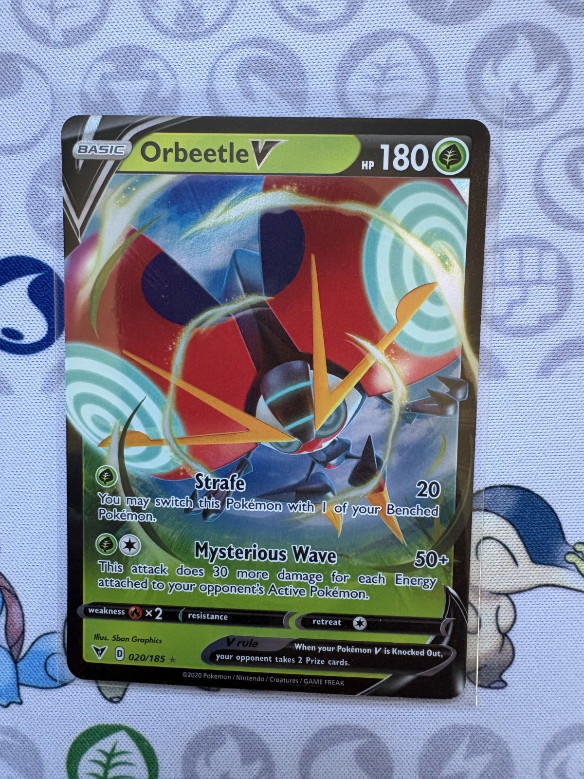 Orbeetle V 2020 Vivid Voltage Full Art Ultra Rare Holo Pokemon Card 020/185 (NM)