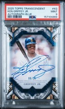 KEN GRIFFEY JR. 2025 TOPPS TRANSCENDENT COLLECTION BLUE #/10 PSA 9 None Higher