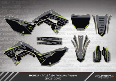2002 2003 2004 2005 2006 2007 Graphics Kit HONDA CR 125 250 Polisport Restyle