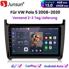 Für VW Polo 5 2008-2020 4+64GB 8-Core Carplay Android Autoradio GPS Navi 4G Wifi