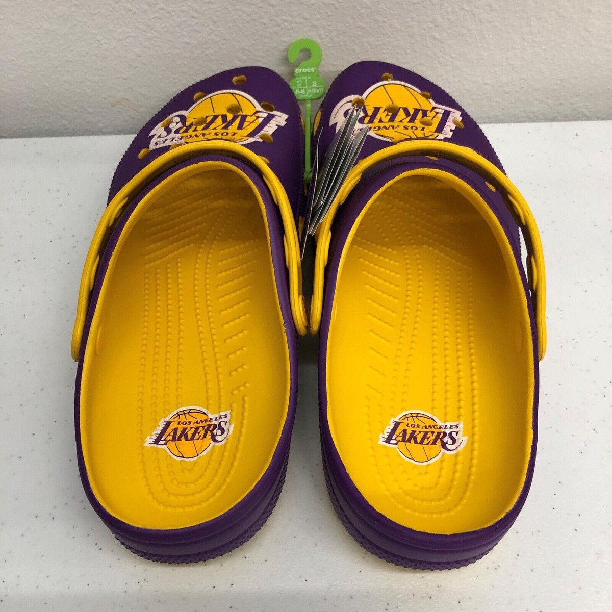 Los Angeles Lakers Shoes Clogs Mens Size 11 Purple Yellow  display picture 3