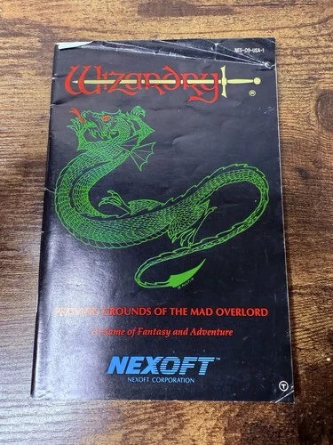 Wizardry: Proving Grounds of the Mad Overlord (Nintendo, NES) Manual Only