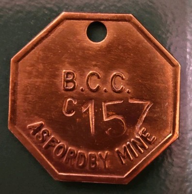 Asfordby Zeche Grube Schecks Zählung Medaille markiert BCC c157 Asfordby Mine