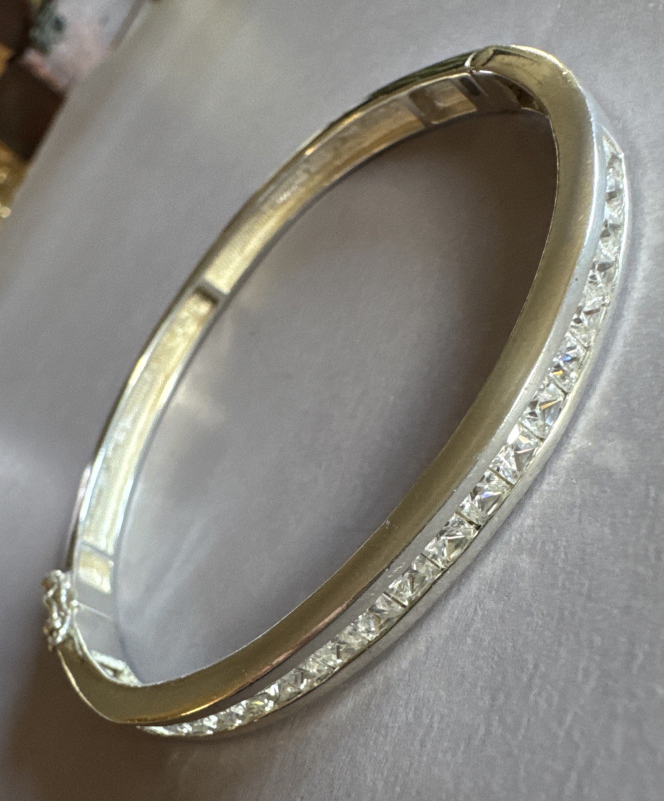 Sterling Silver 925 Hinged Bangle Simple Design S… - image 13