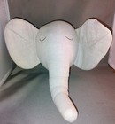 Plush elephant Head Wall Mount Hanging Decor For Baby Nursery Safari Room 