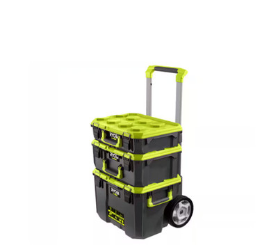 Ryobi Rolling Tool Box Modular Medium And Standard Telescoping Handle 9 in