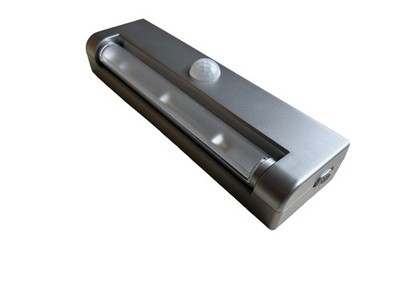 RITOS LED Batterie Lichtleiste mit Bewegungsmelder, schwenkbar, silber