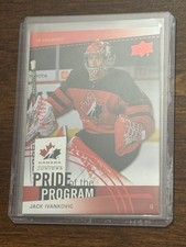 2025 Team Canada UD Exclusives Jack Ivankovic 005/100  Pride Of Program